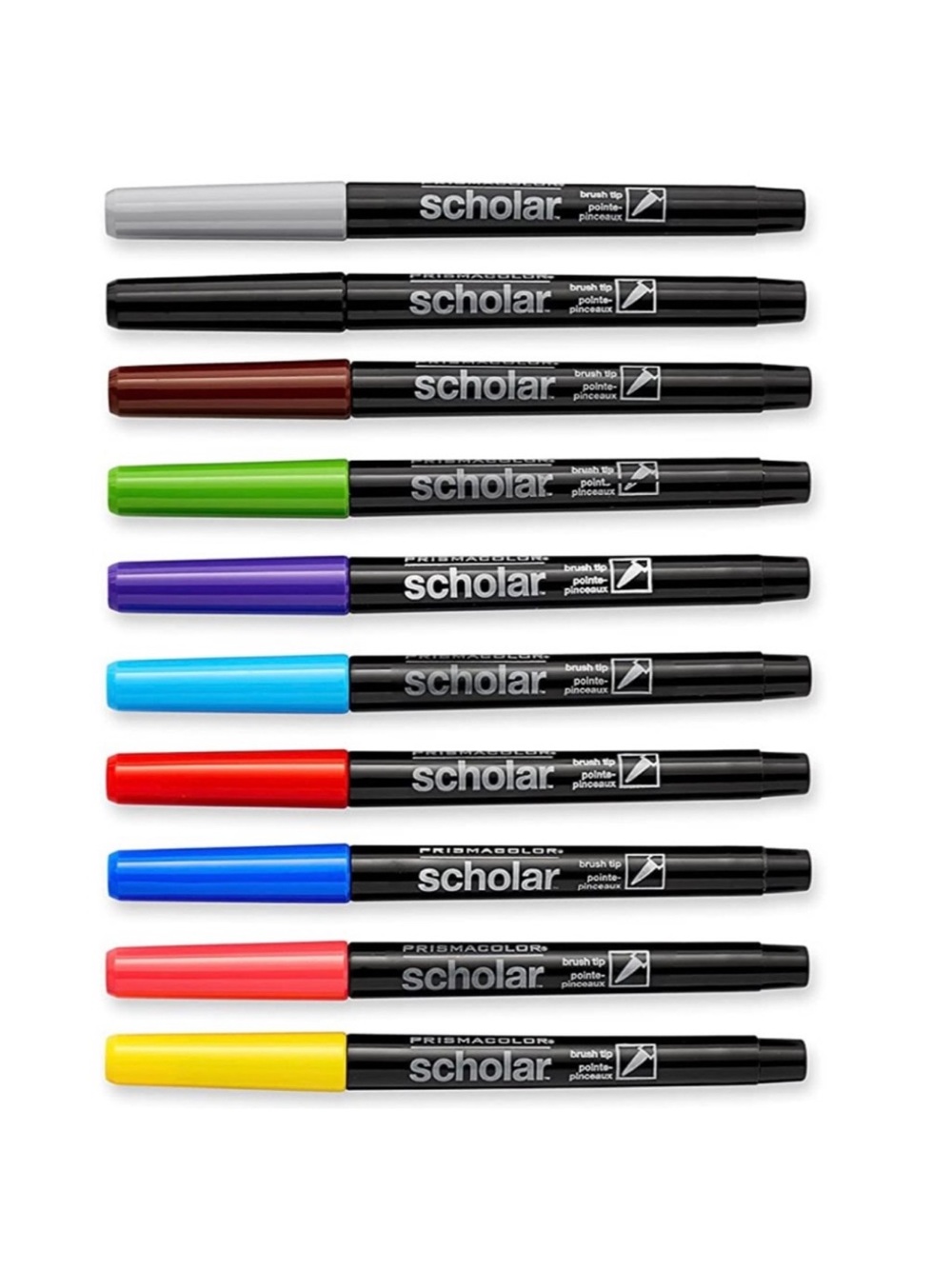 Prismacolor Scholar Brush Tip Art Markers 10 PC set
